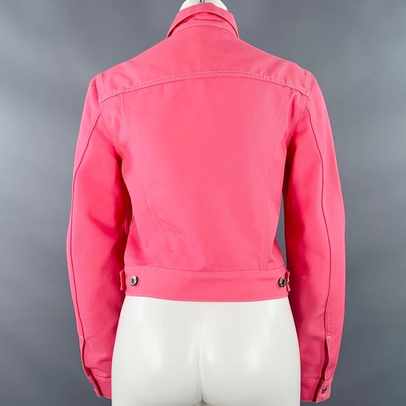 HELMUT LANG Size S Pink Cotton Blend Trucker Jacket - Picture 3 of 5